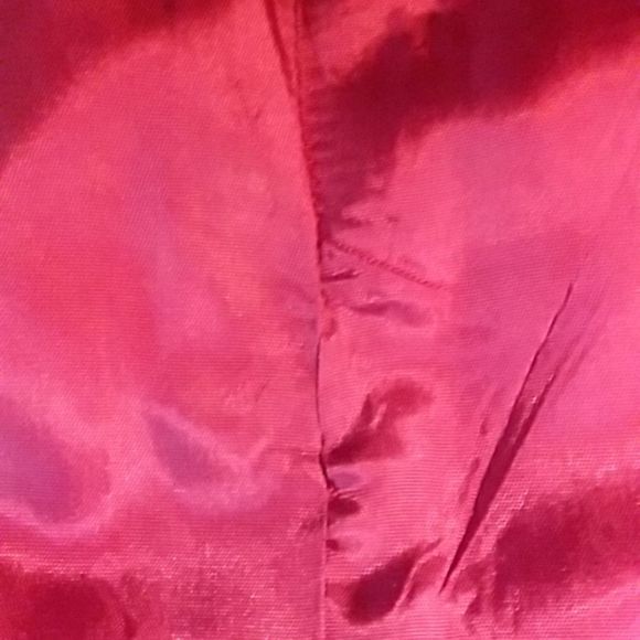 Dessy Collection bustier sz 16 cranberry with beading at top and bottom. - Picture 13 of 15